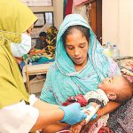 হাসপাতালে চিকিৎসাধীন হামে আক্রান্ত শিশুফাইল ছবি: